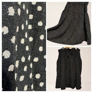 Plus Size GEORGE Polka Dot Tiered Midi Skirt Cottagecore 2X